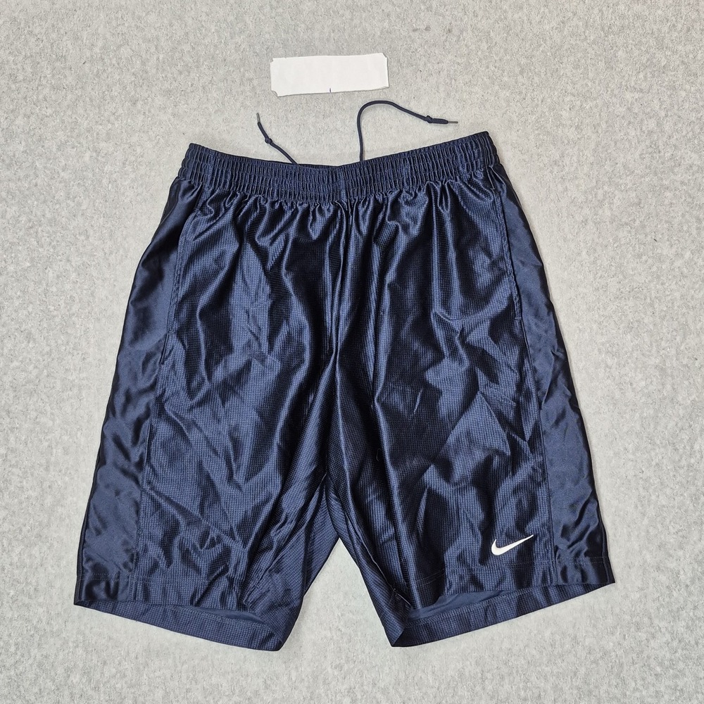 Nike Men Shorts XL Blue Athletic‎ Shorts Sweat Basketball Dazzle Logo 10"  Y2K